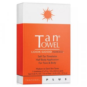 Tan Towel Half Body Plus Self-Tan Towelette 5 pack