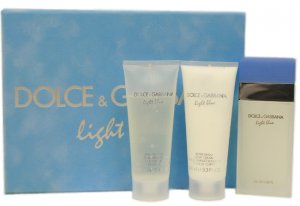 D & G Light Blue by Dolce & Gabbana 3 Pc Gift Set for Women