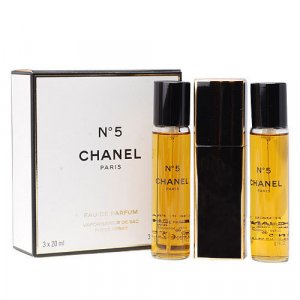 Chanel No 5 Eau De Parfum Purse Spray And 2 Refills 3x20ml